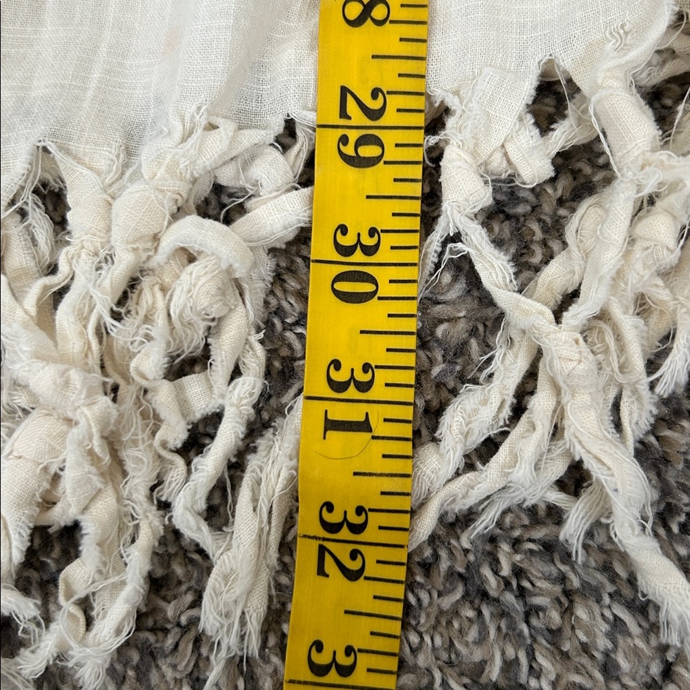 Poppet & Fox Girl’s 100% Cotton Cream Colored Fringed Dress 12Y - Picture 8 of 8